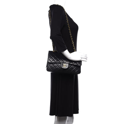 Chanel Lambskin Quilted Medium Double Flap Black 2 of 11