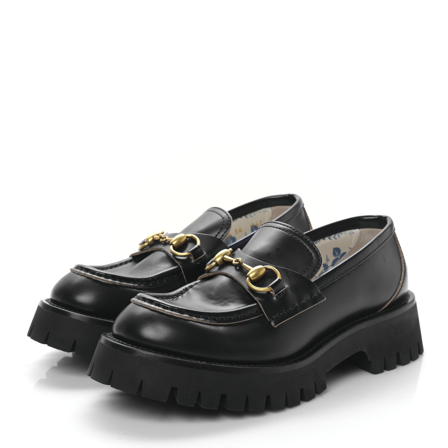 Gucci Cordovan Lux Womens Harald Horsebit 25mm Platform Loafers 36 Black 3 of 10
