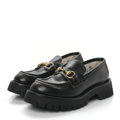 Gucci Cordovan Lux Womens Harald Horsebit 25mm Platform Loafers 36 Black 3 of 10