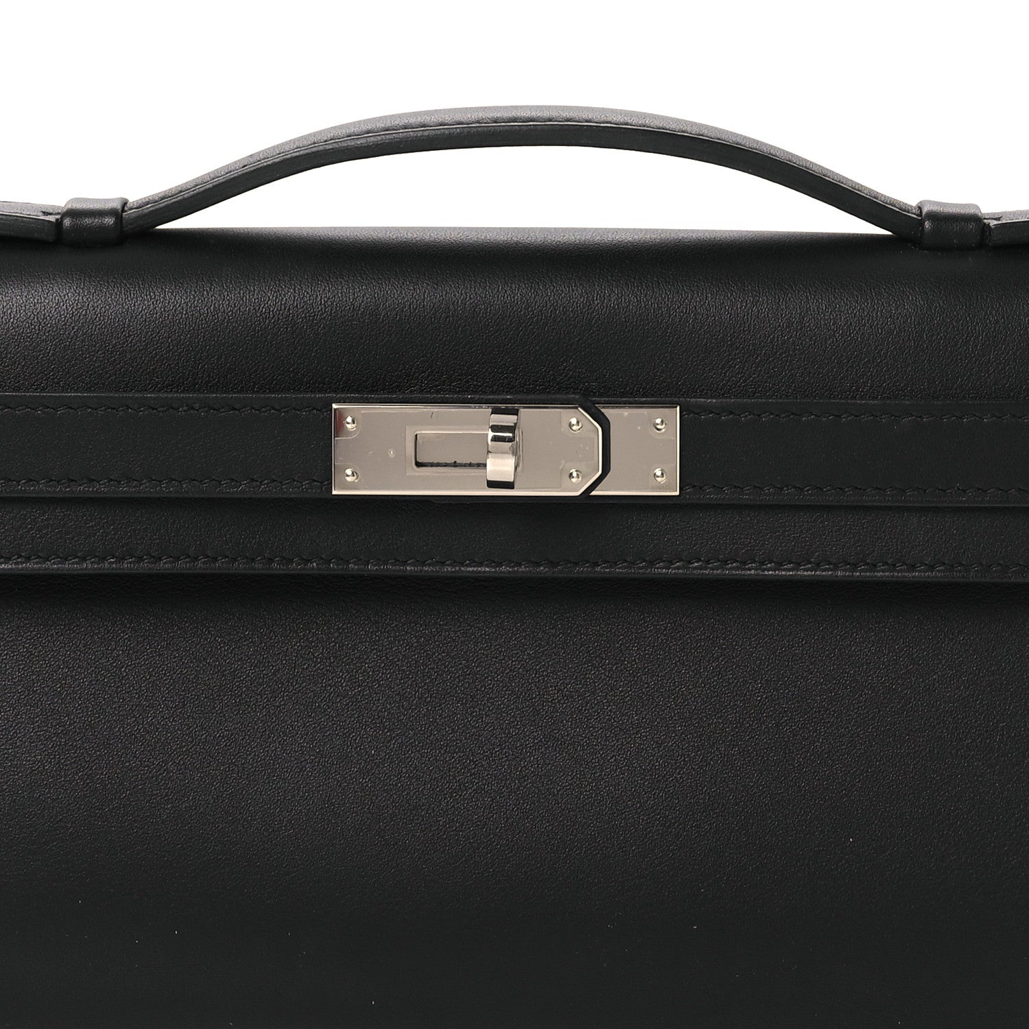 Hermes Swift Kelly Cut Clutch Pochette Black 8 of 13
