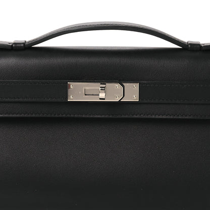 Hermes Swift Kelly Cut Clutch Pochette Black 8 of 13
