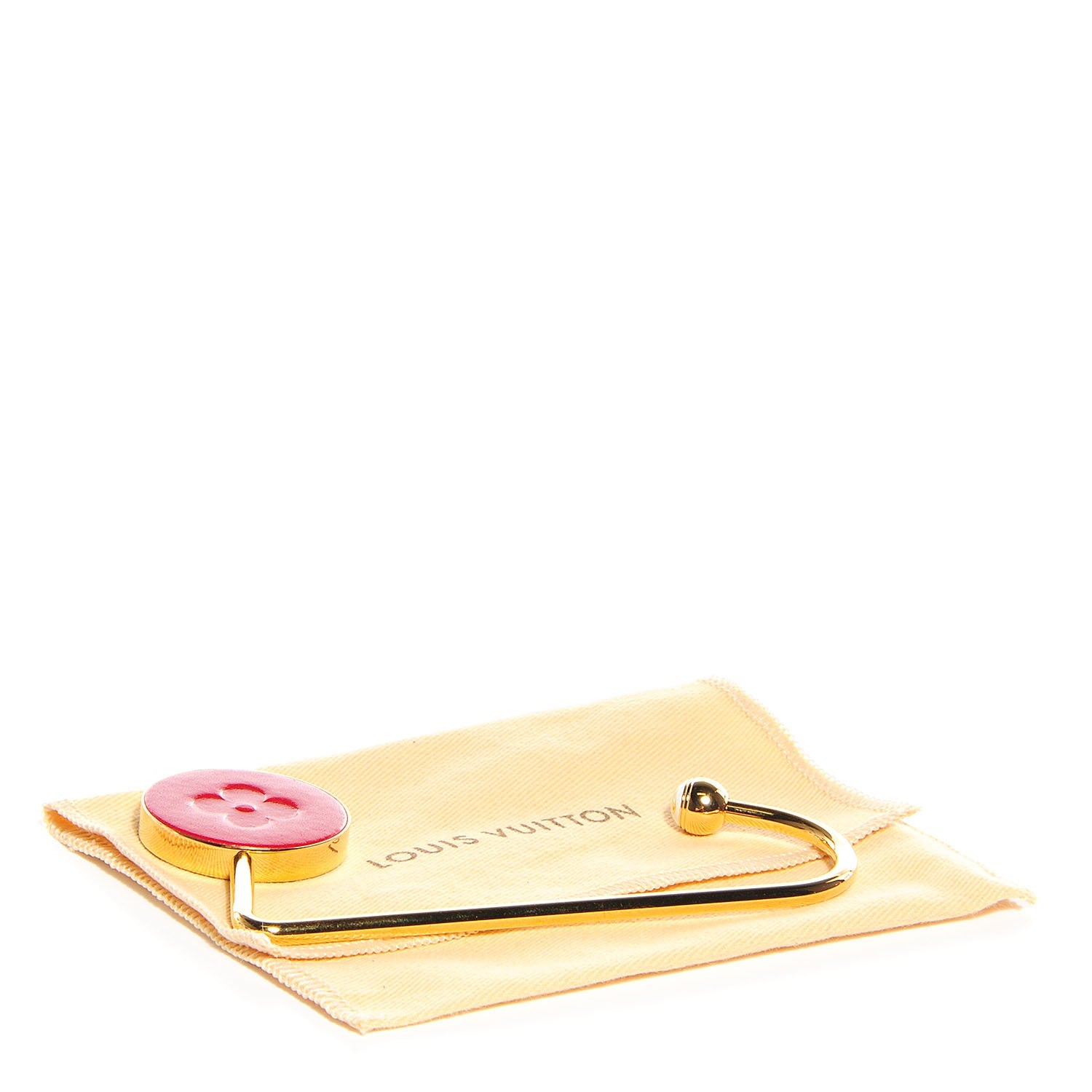 Louis Vuitton Fleur Purse Hook Red Gold 4 of 4
