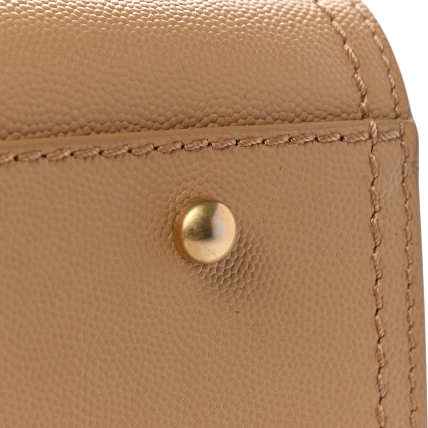 Caviar Small Studded Deauville Tote Beige