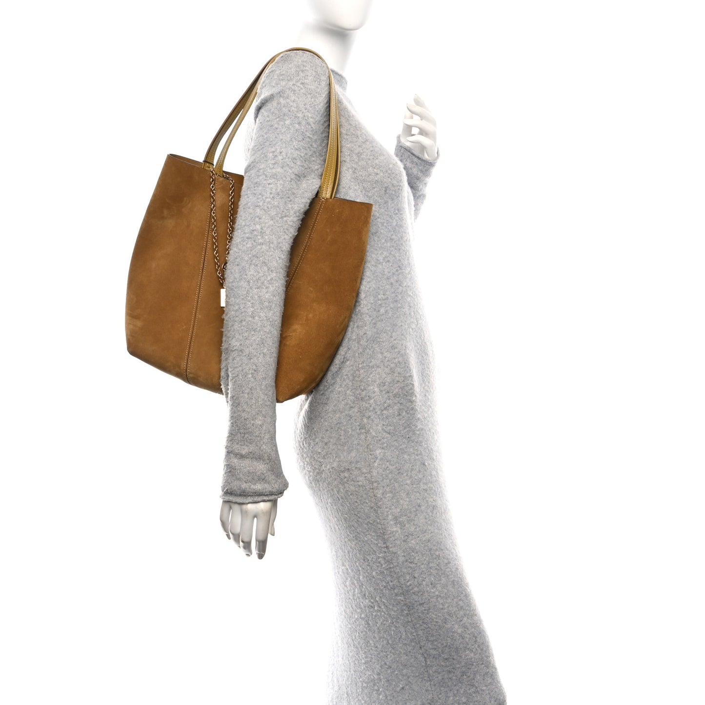 Suede Spin Tote Clay Brown
