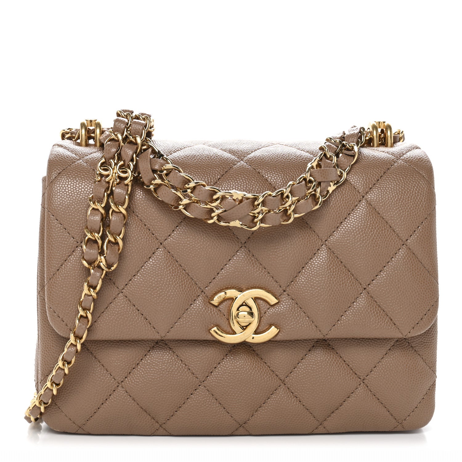 Chanel Caviar Quilted Mini Coco First Flap Beige 1 of 10