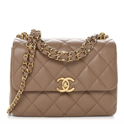 Chanel Caviar Quilted Mini Coco First Flap Beige 1 of 10