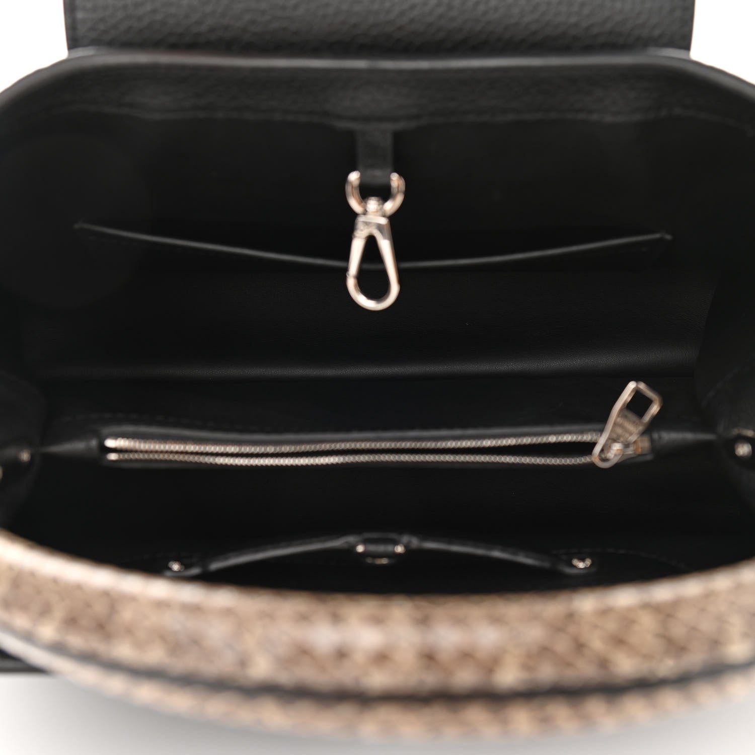 Louis Vuitton Taurillon Ayers Capucines MM Black 5 of 9