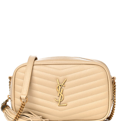 Saint Laurent Grain De Poudre Matelasse Monogram Mini Lou Camera Bag New Powder 8 of 14