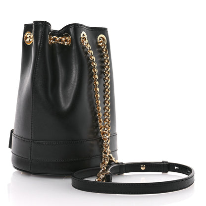 Salvatore Ferragamo Calfskin Vara Bow Bucket Bag Black 3 of 10
