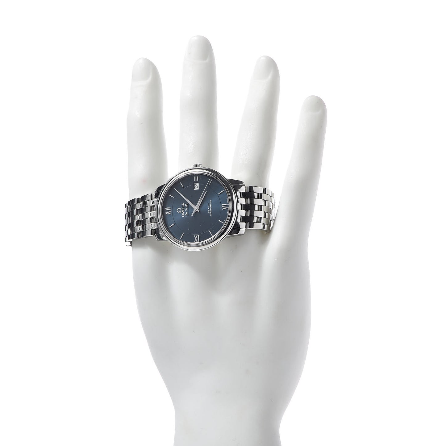 Stainless Steel 37mm De Ville Prestige Co-Axial Automatic Watch Blue 424.10.37.20.03.001