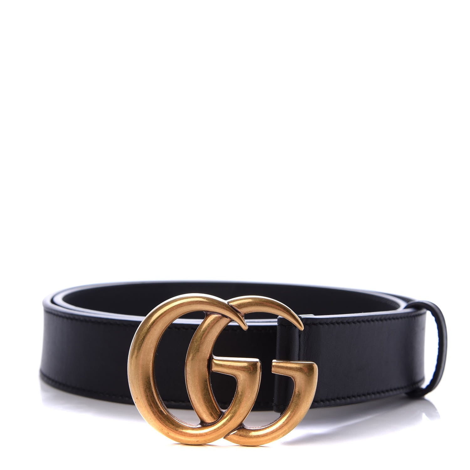 Gucci Calfskin Double G 30mm Belt 85 34 Black 1 of 4