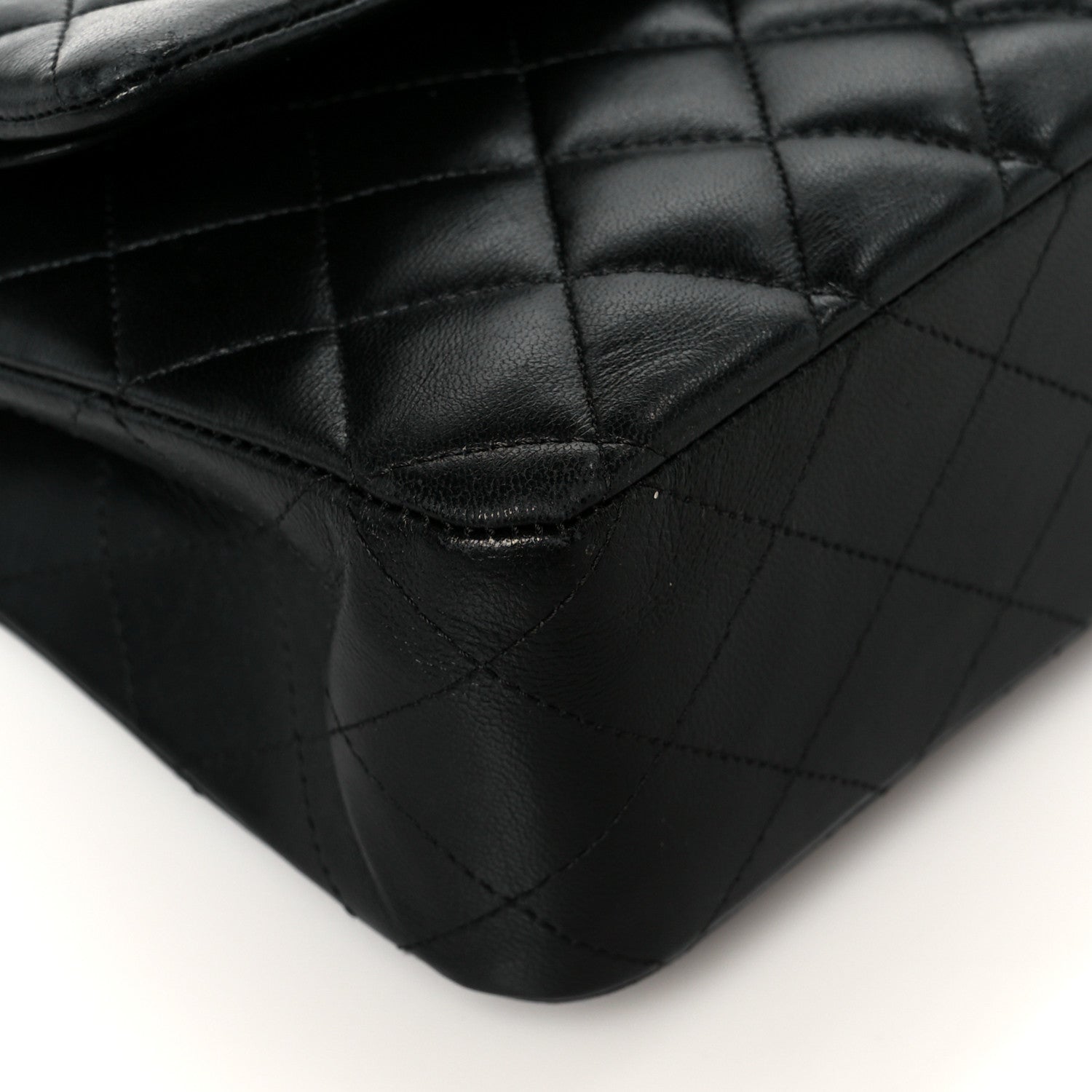 Chanel Lambskin Quilted Medium Double Flap Black 10 of 11
