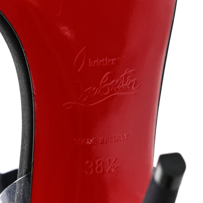 Christian Louboutin Satin Crystal PVC Astrinodo 100 Sandals 38.5 Black 6 of 17