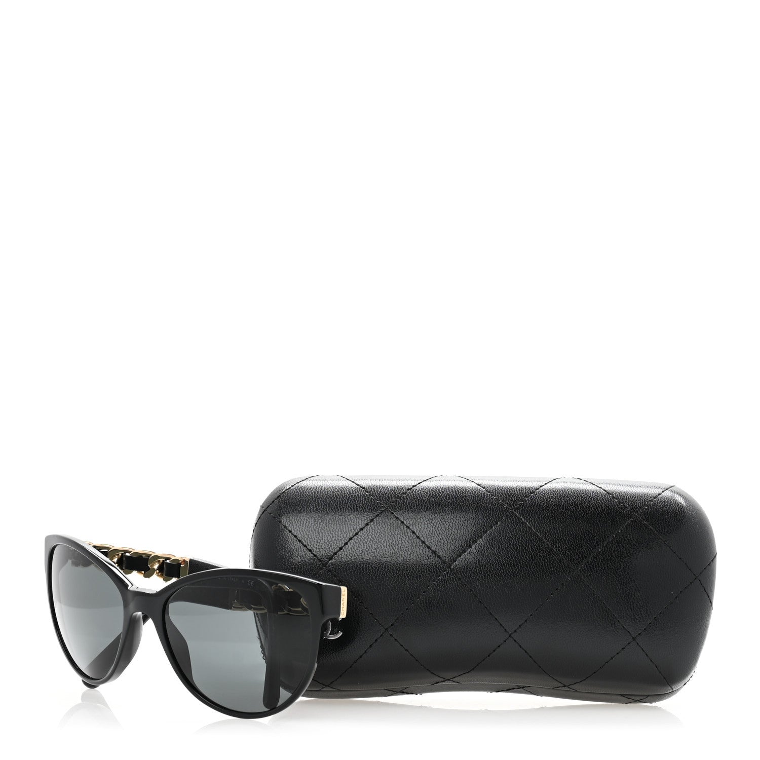 Chanel Cat Eye Chain Sunglasses 5215-Q Black 8 of 8