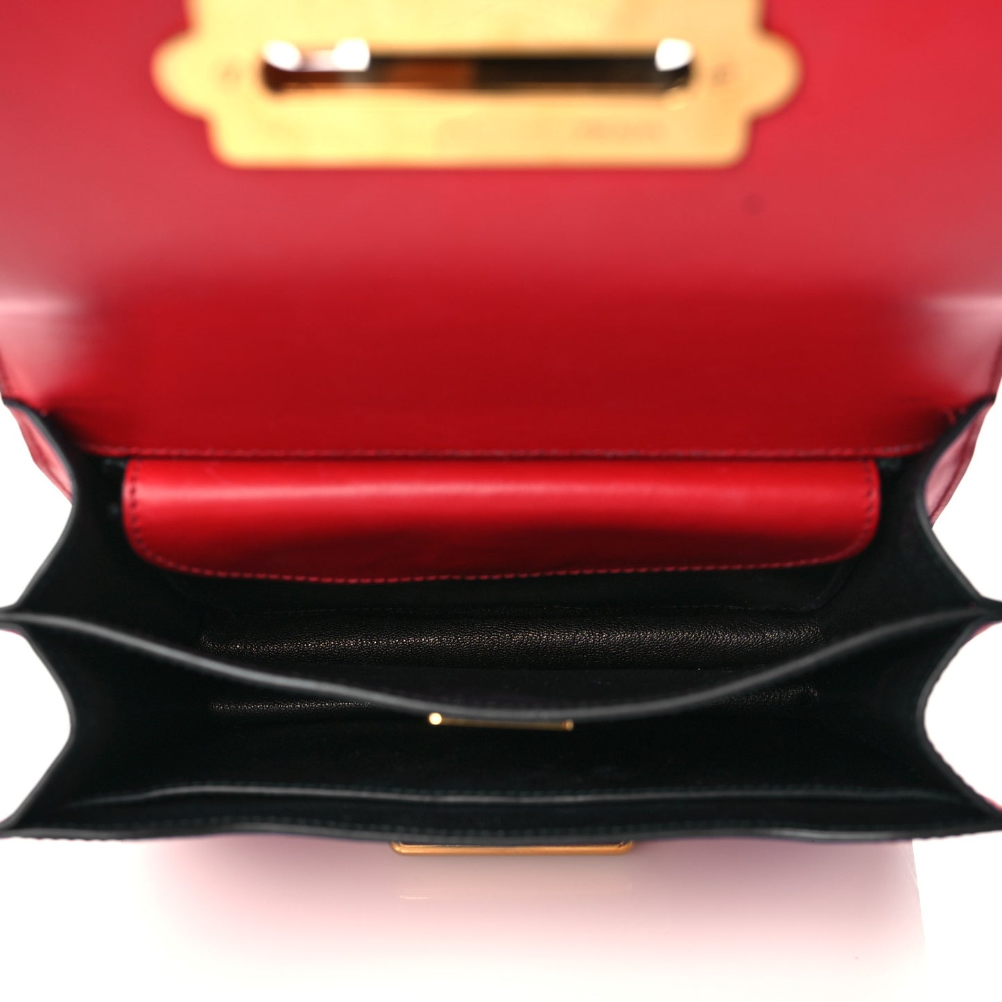 City Calfskin Saffiano Cahier Bag Fuoco Black