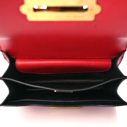 Prada City Calfskin Saffiano Cahier Bag Fuoco Black 5 of 9