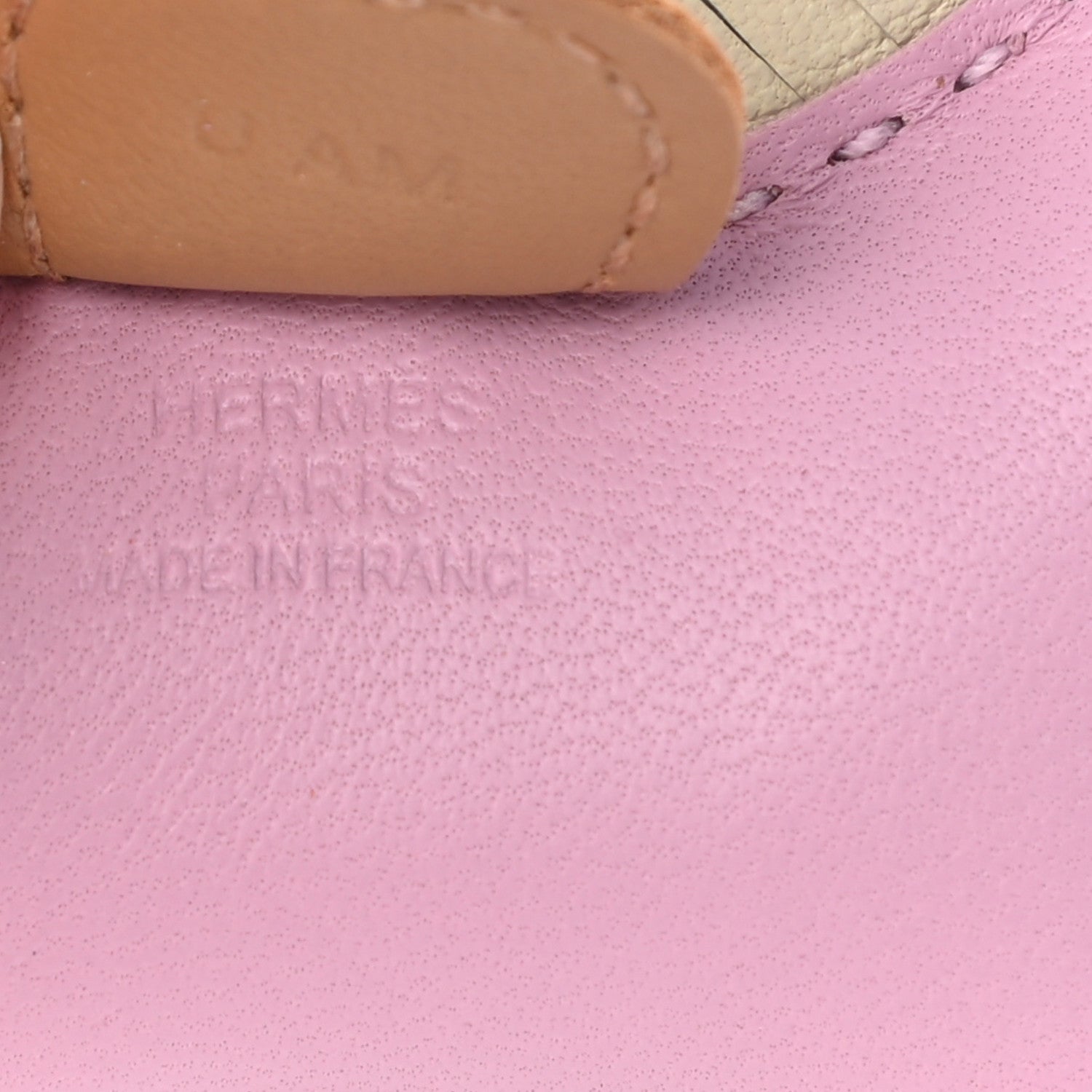 Hermes Milo Lambskin Grigri Rodeo Horse Bag Charm PM Mauve Sylvestre Craie Chai 3 of 5
