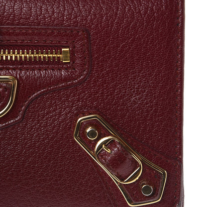 Balenciaga Chevre Gold Metallic Edge Hardware Money Wallet Bordeaux 15 of 15