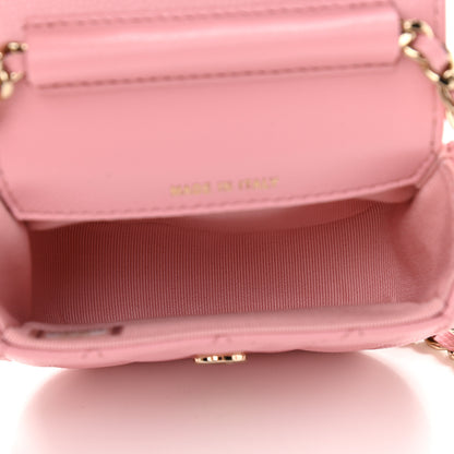 Chanel Caviar Quilted Mini Clutch With Chain Pink 5 of 12