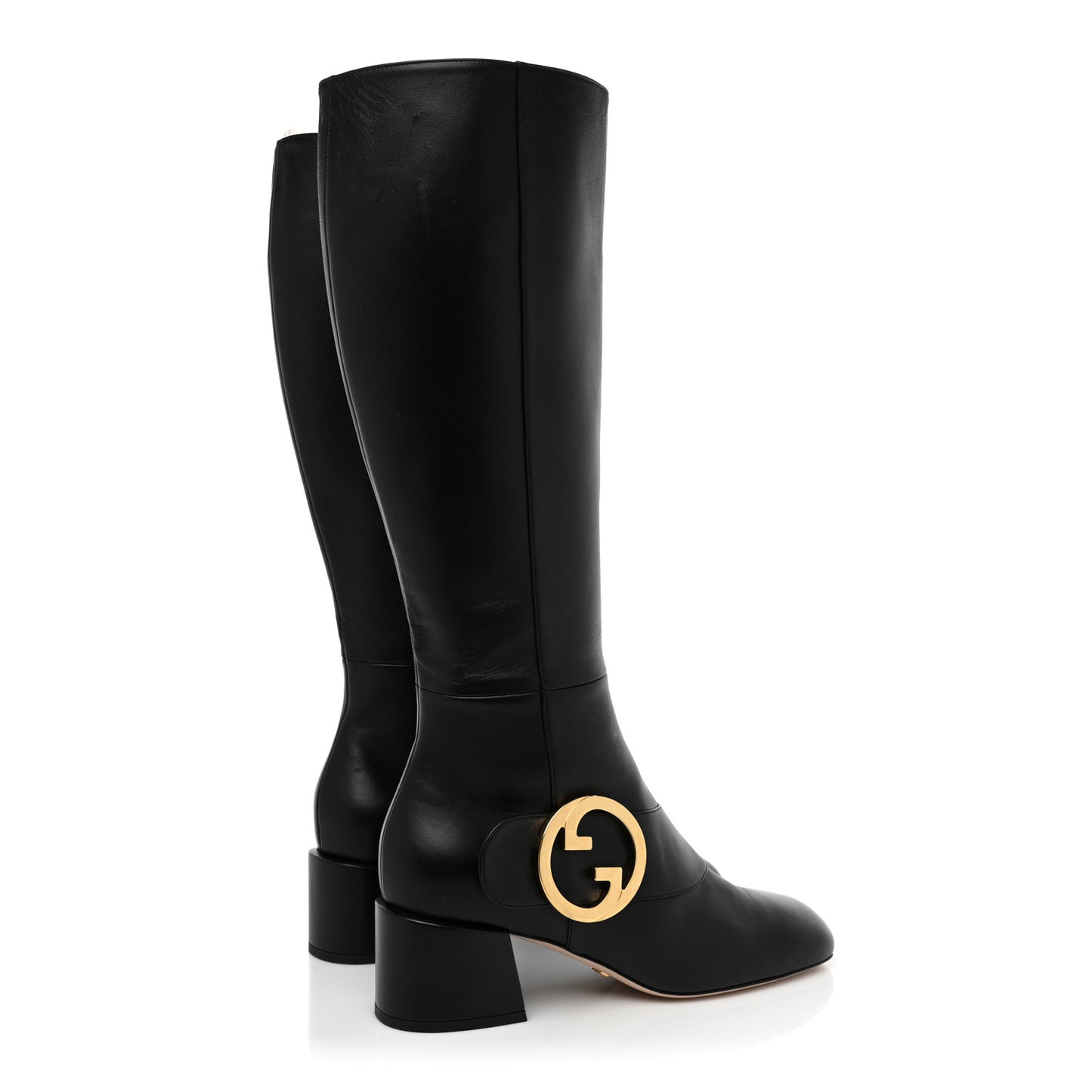 Nappa GG Blondie 55mm Knee High Boots 39 Black