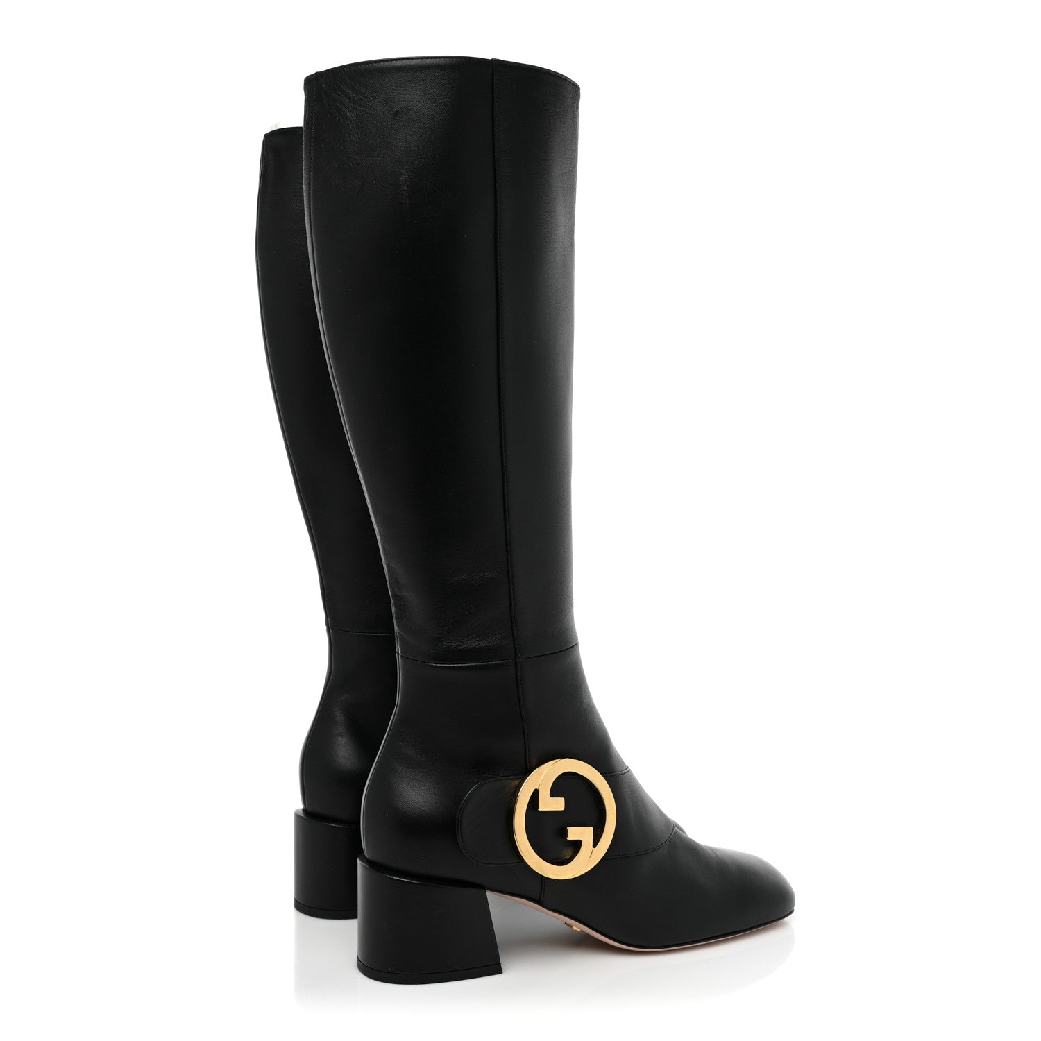 Gucci Nappa GG Blondie 55mm Knee High Boots 39 Black 4 of 9