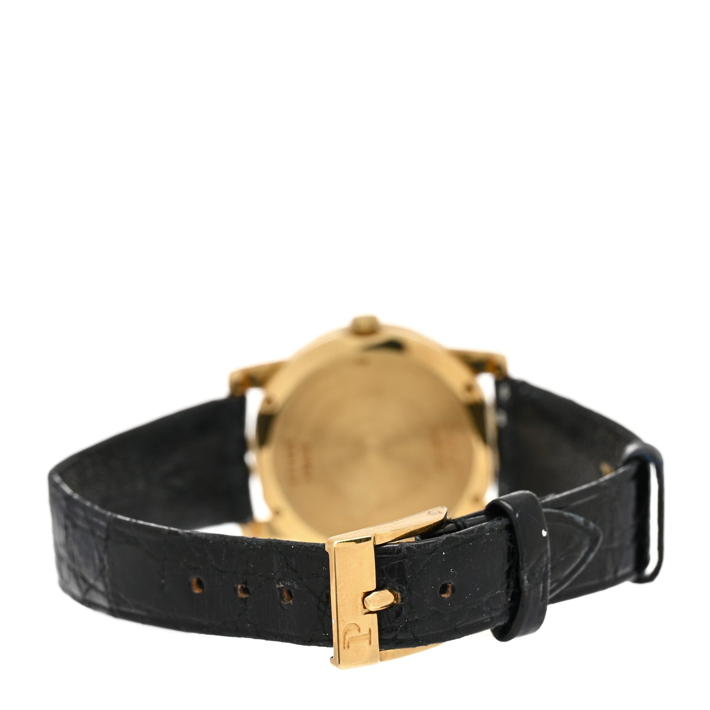 18K Yellow Gold Alligator Diamond 25mm Dancer Quartz Watch