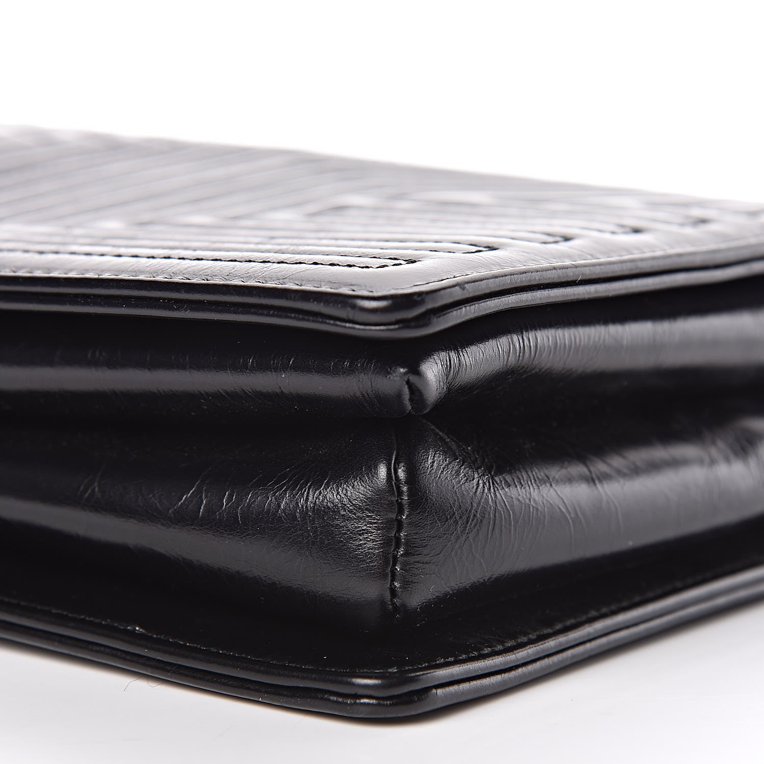 Chanel Glazed Calfskin Quilted Medium Korean Garden Flap Black 10 of 12