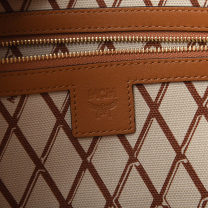 MCM Visetos Toni Shopper Tote Cognac 6 of 9