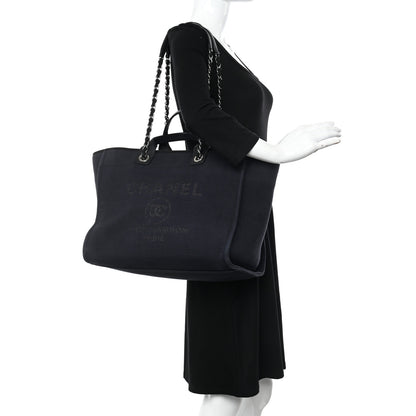 Chanel Mixed Fibers Medium Deauville Tote Black 2 of 14