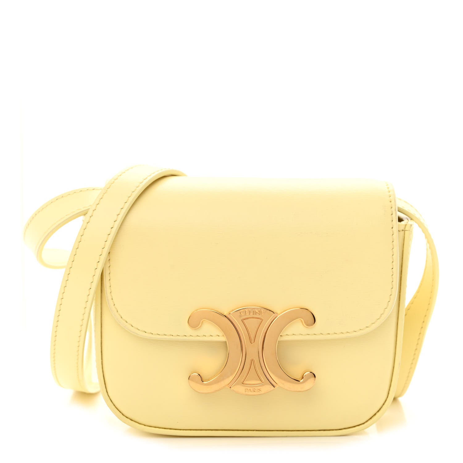 Celine Shiny Calfskin Mini Triomphe Pollen 1 of 11