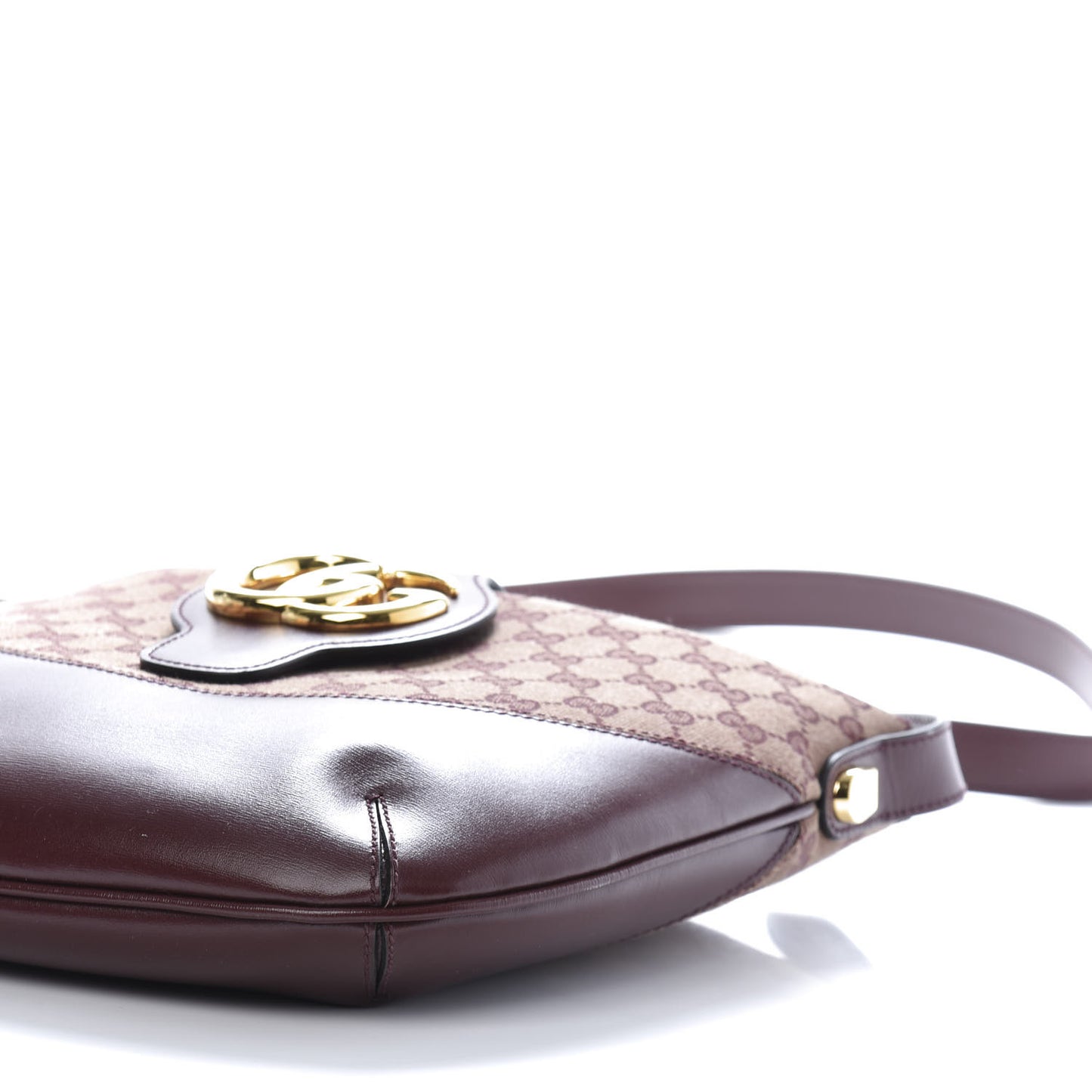 GG Monogram Calfskin Medium Arli Shoulder Bag Sahara Rubino Chardonnay