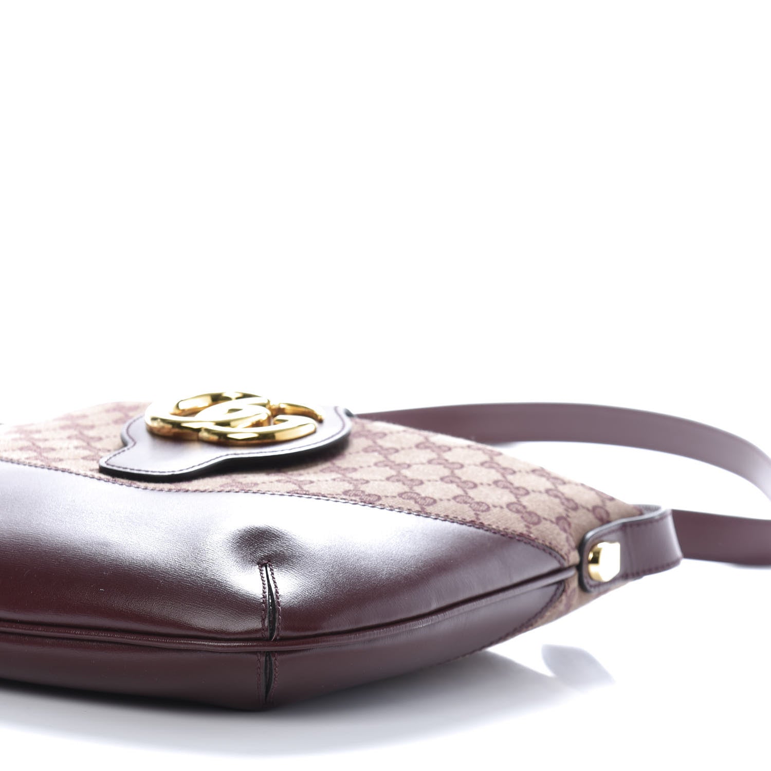 Gucci GG Monogram Calfskin Medium Arli Shoulder Bag Sahara Rubino Chardonnay 7 of 11