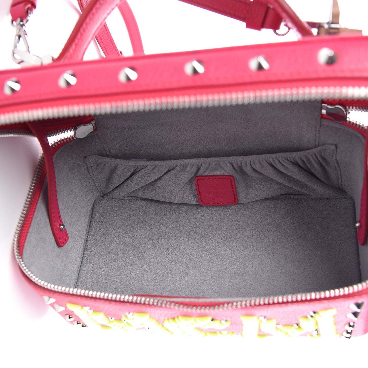 Calfskin Neon Studded Rockstar Vanity Case Love Potion