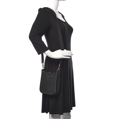 Hermes Taurillon Clemence Evelyne TPM Black 2 of 11