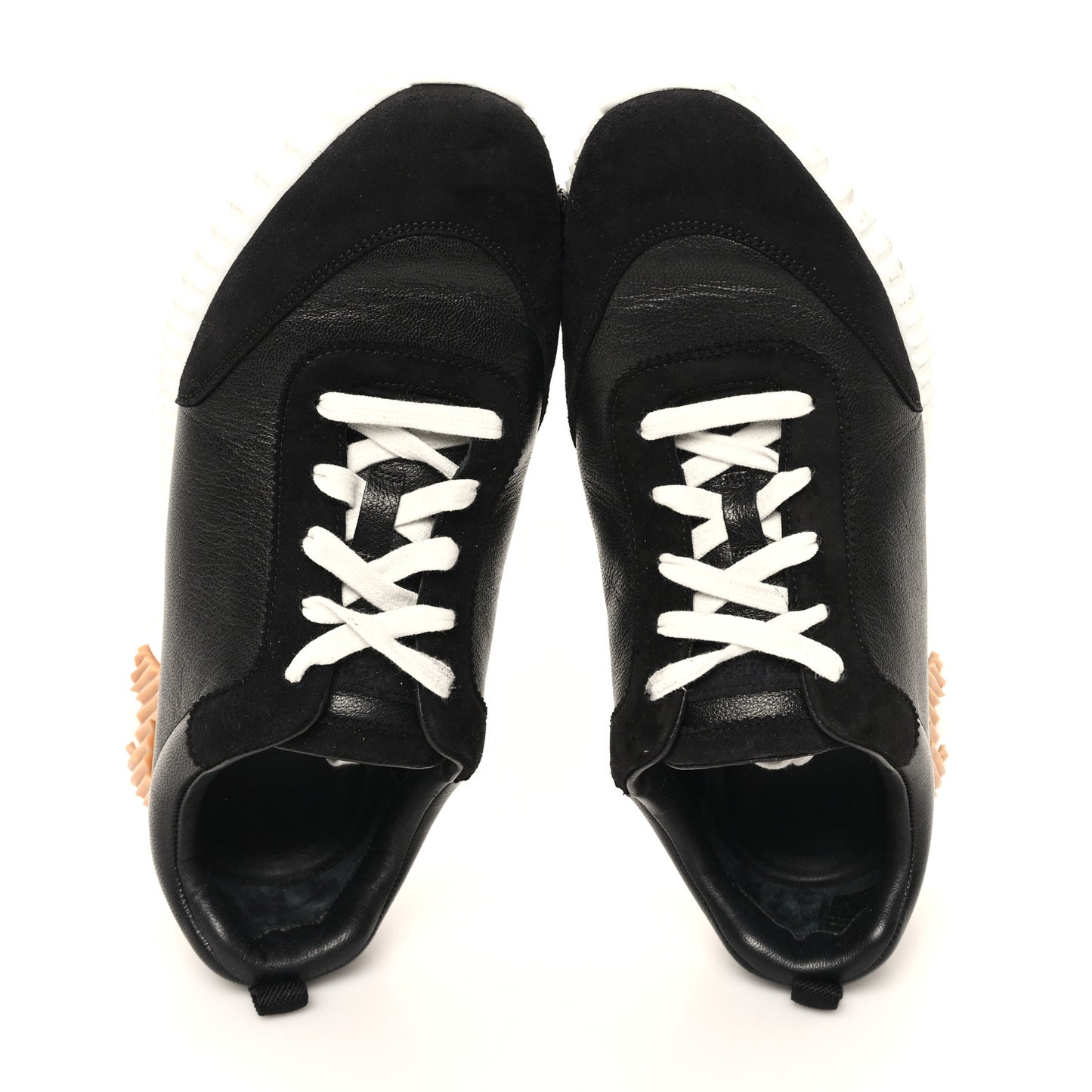 Goatskin Suede Goatskin Bouncing Sneakers 41 Black