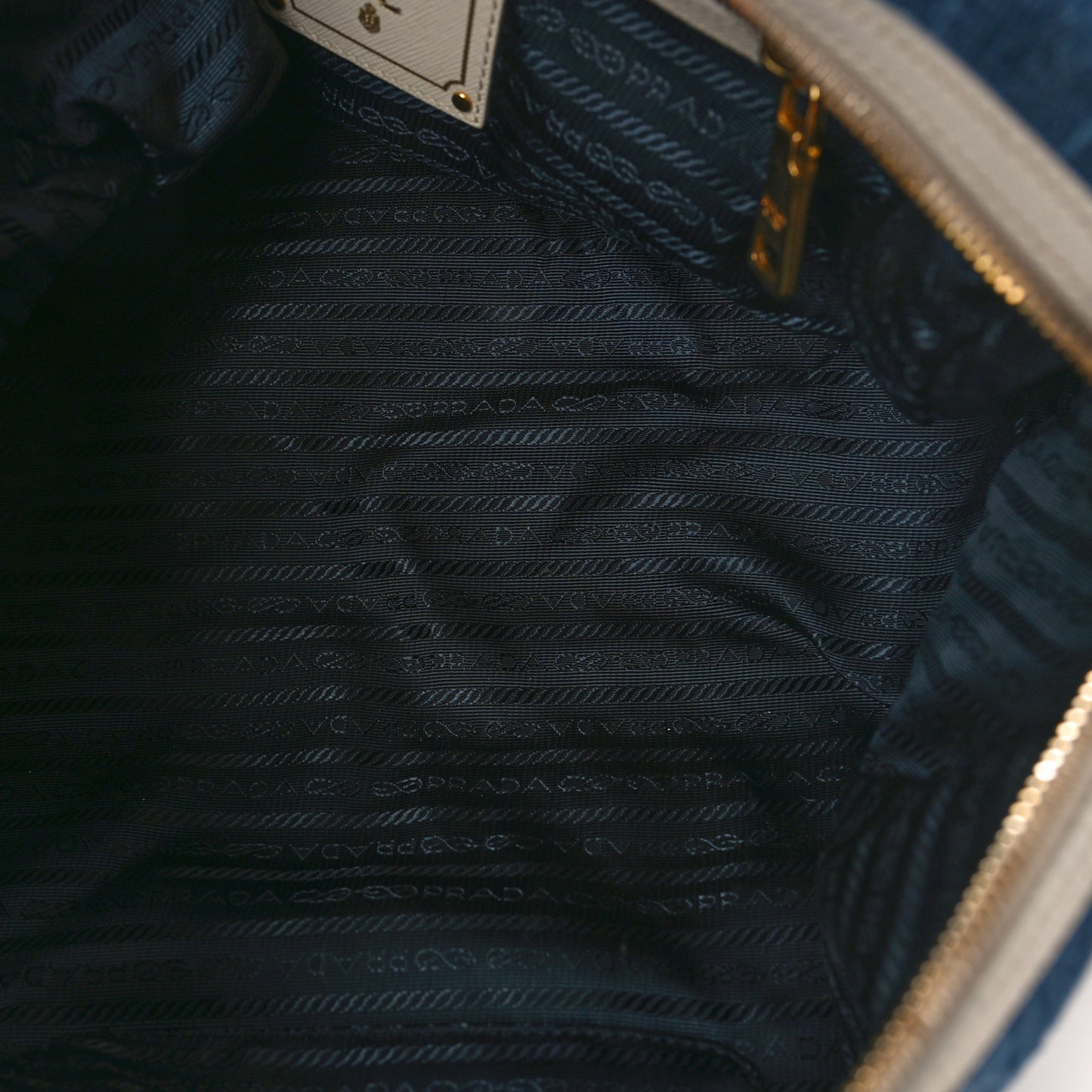 Denim Saffiano Bauletto Blue