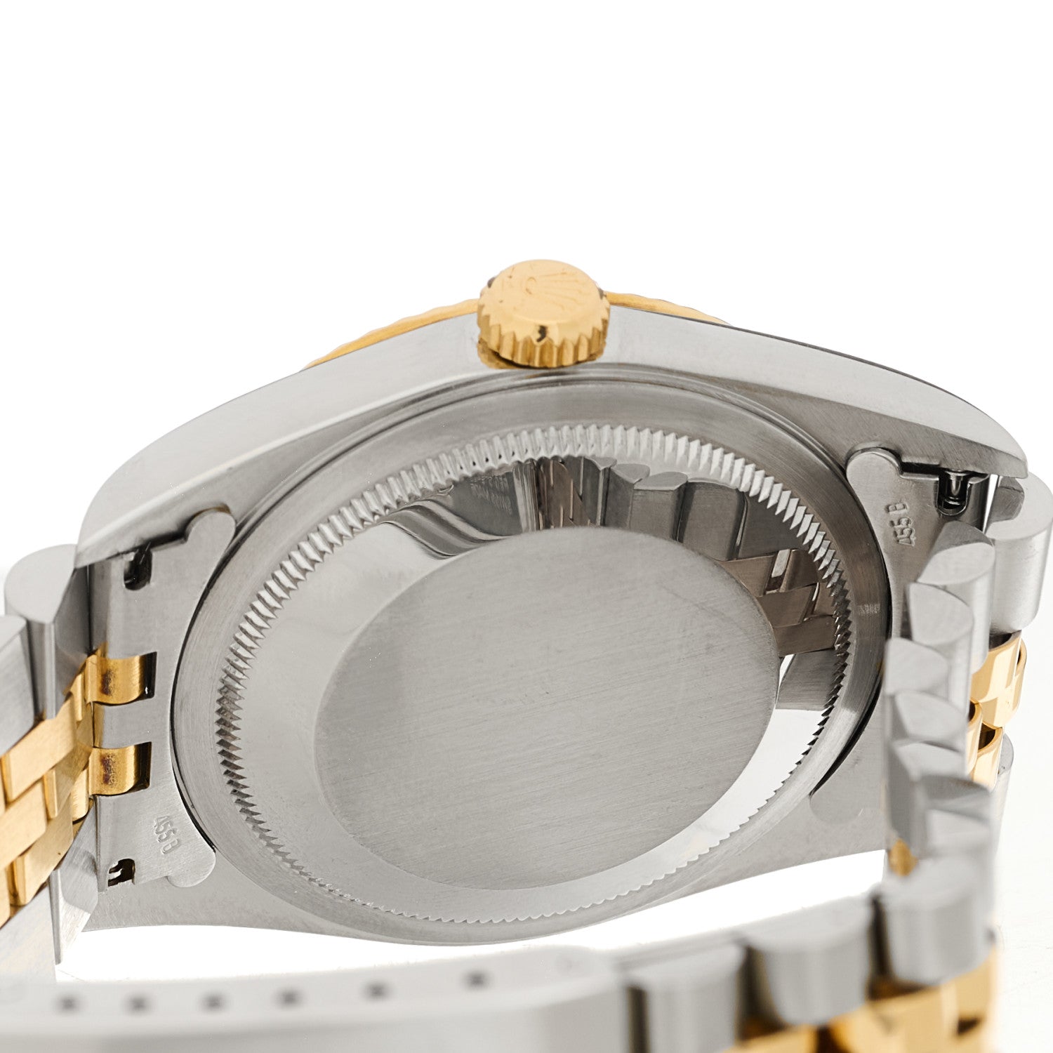 Rolex Stainless Steel 18K Yellow Gold 36mm Oyster Perpetual Datejust Watch Silver Roman 16233 4 of 5