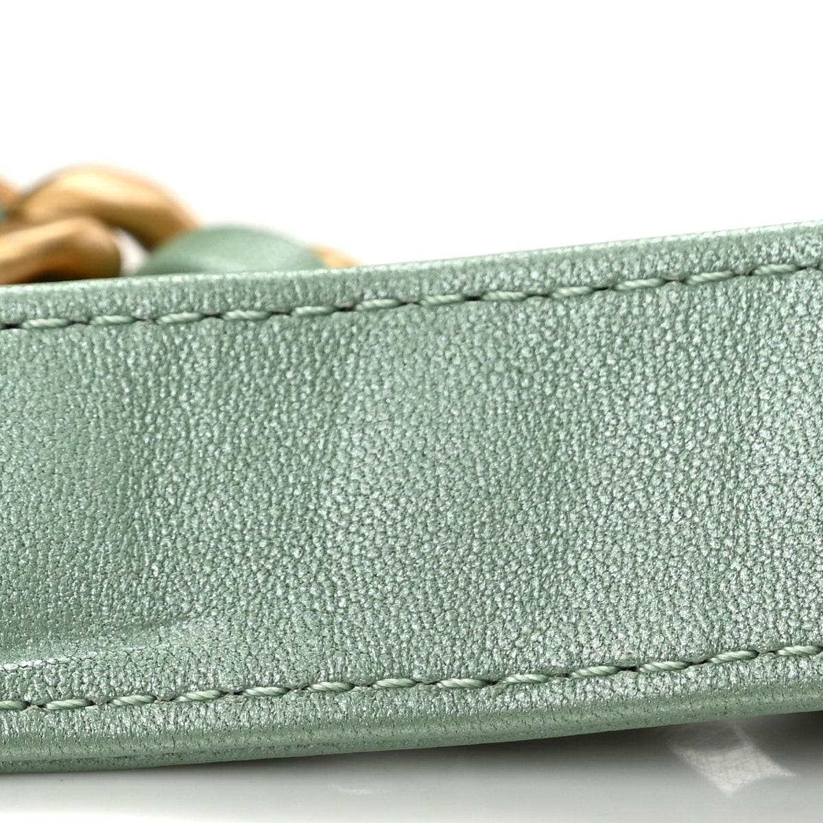Shiny Lambskin Quilted Medium Chanel 19 Flap Light Green