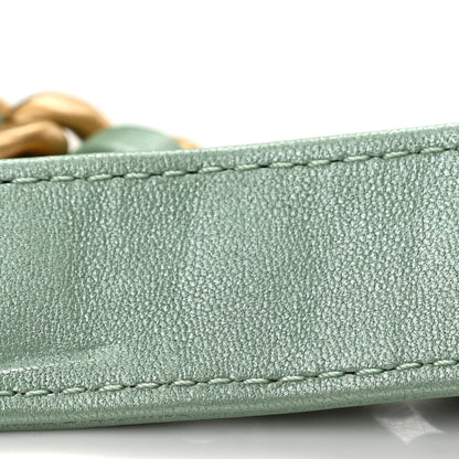Chanel Shiny Lambskin Quilted Medium Chanel 19 Flap Light Green 12 of 12