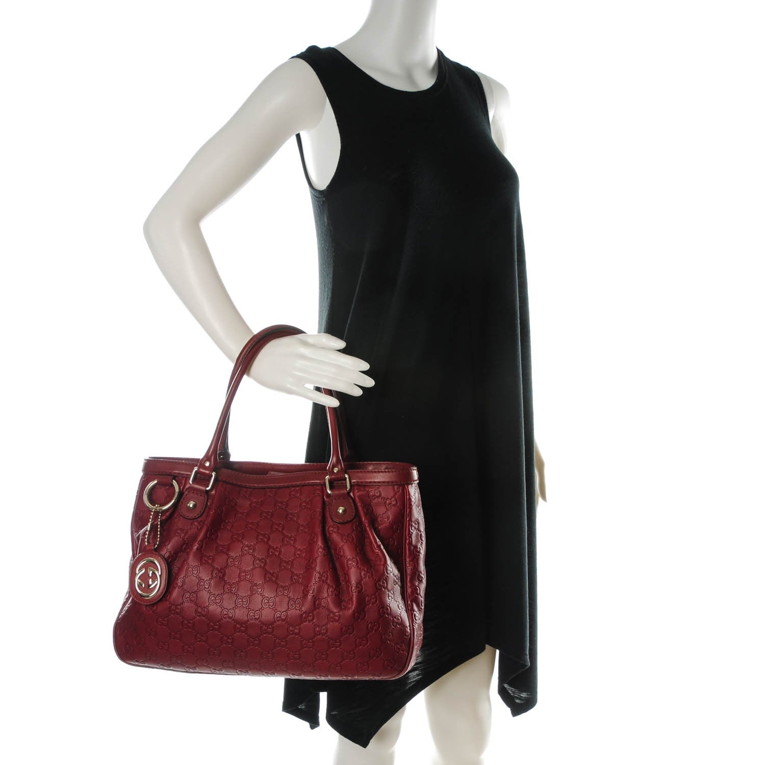Gucci Guccissima Medium Sukey Top Handle Tote Raspberry Candy 2 of 7