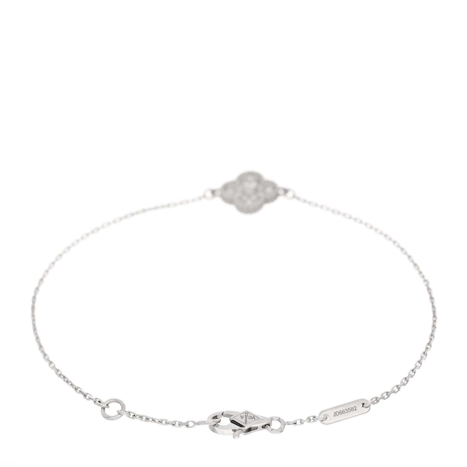 Van Cleef & Arpels 18K White Gold Diamond Sweet Alhambra Bracelet 2 of 4