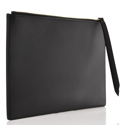 Gucci Calfskin Blind For Love Embroidered Large Zip Pouch Black 3 of 9
