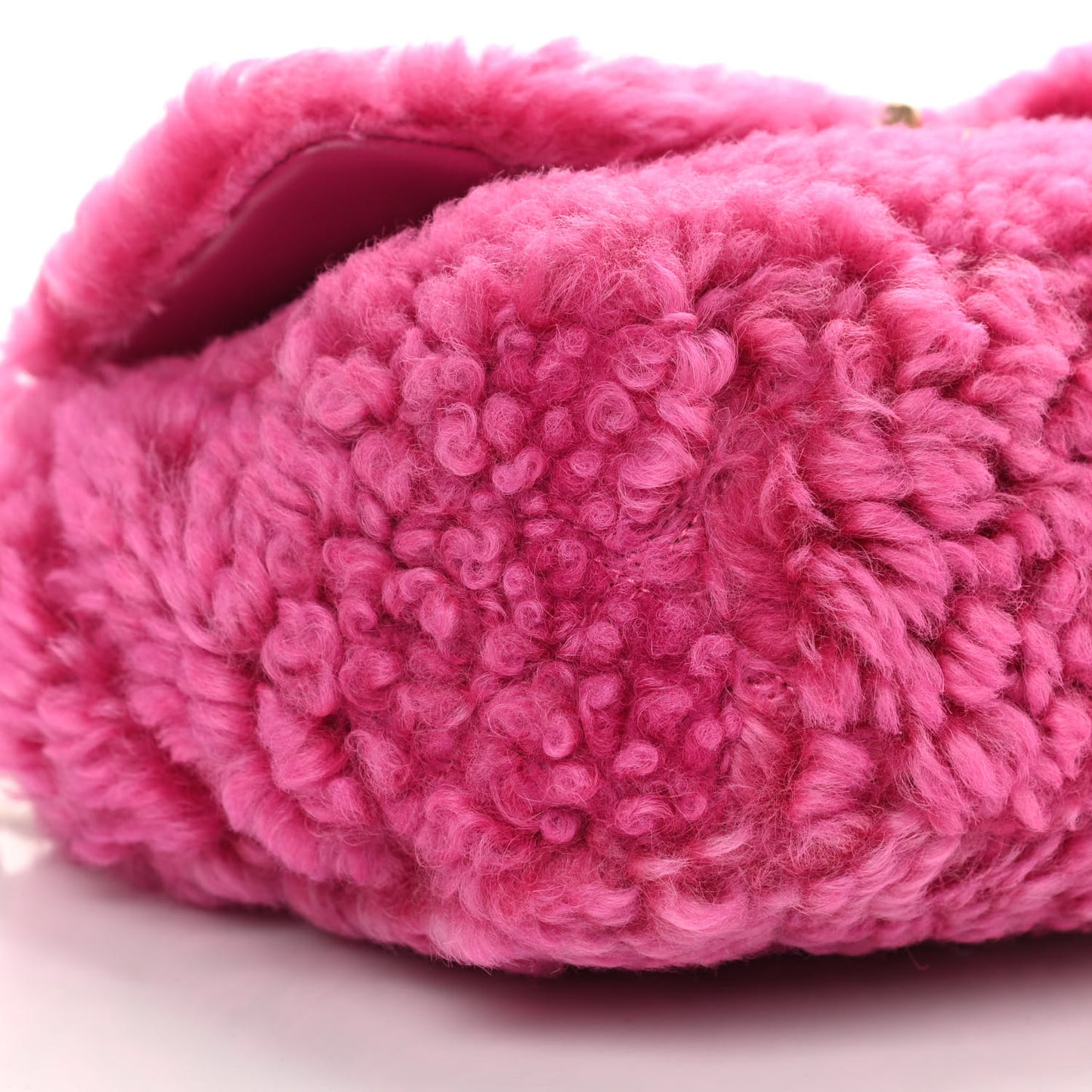 Shearling Sheepskin Medium Chanel 19 Flap Pink