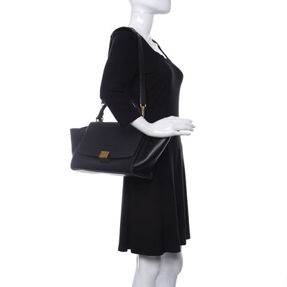 Celine Liege Calfskin Small Trapeze Black 2 of 9
