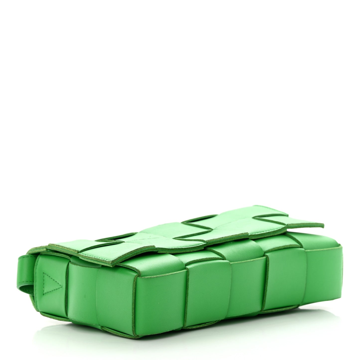 Lambskin Maxi Intrecciato Cassette Crossbody Bag Grass