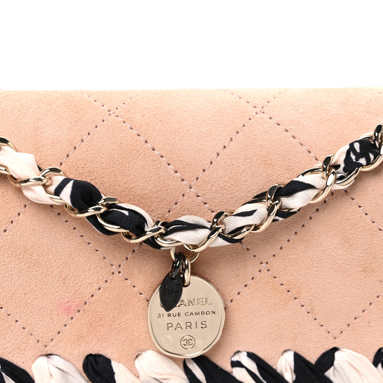 Chanel Suede Calfskin Braided Mini My Own Frame Flap Beige 8 of 11