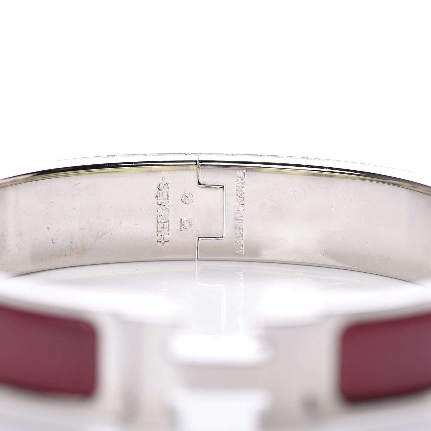Enamel Narrow Clic Clac H Bracelet GM Rouge De Chine