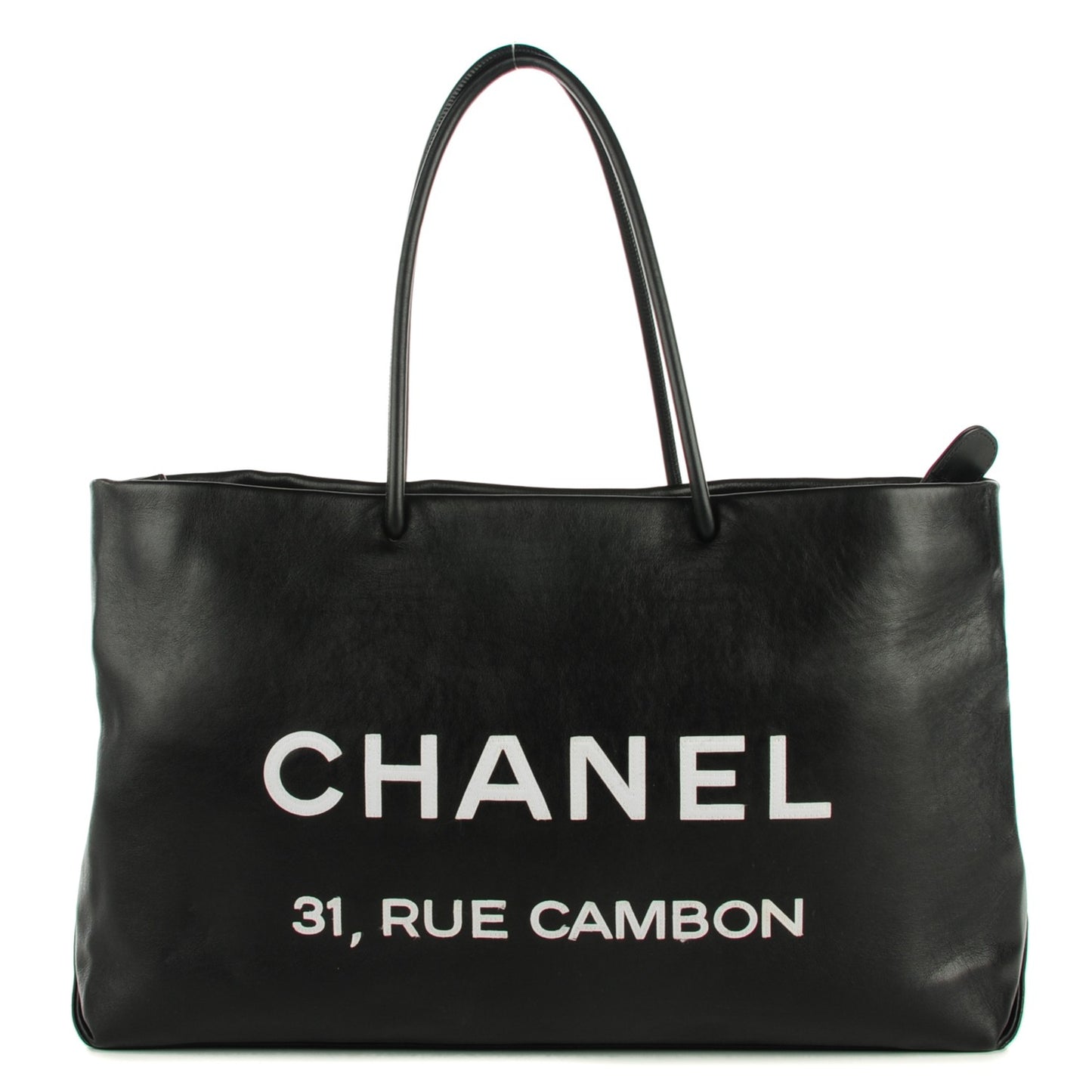 Calfskin Large Essential 31 Rue Cambon Tote Black
