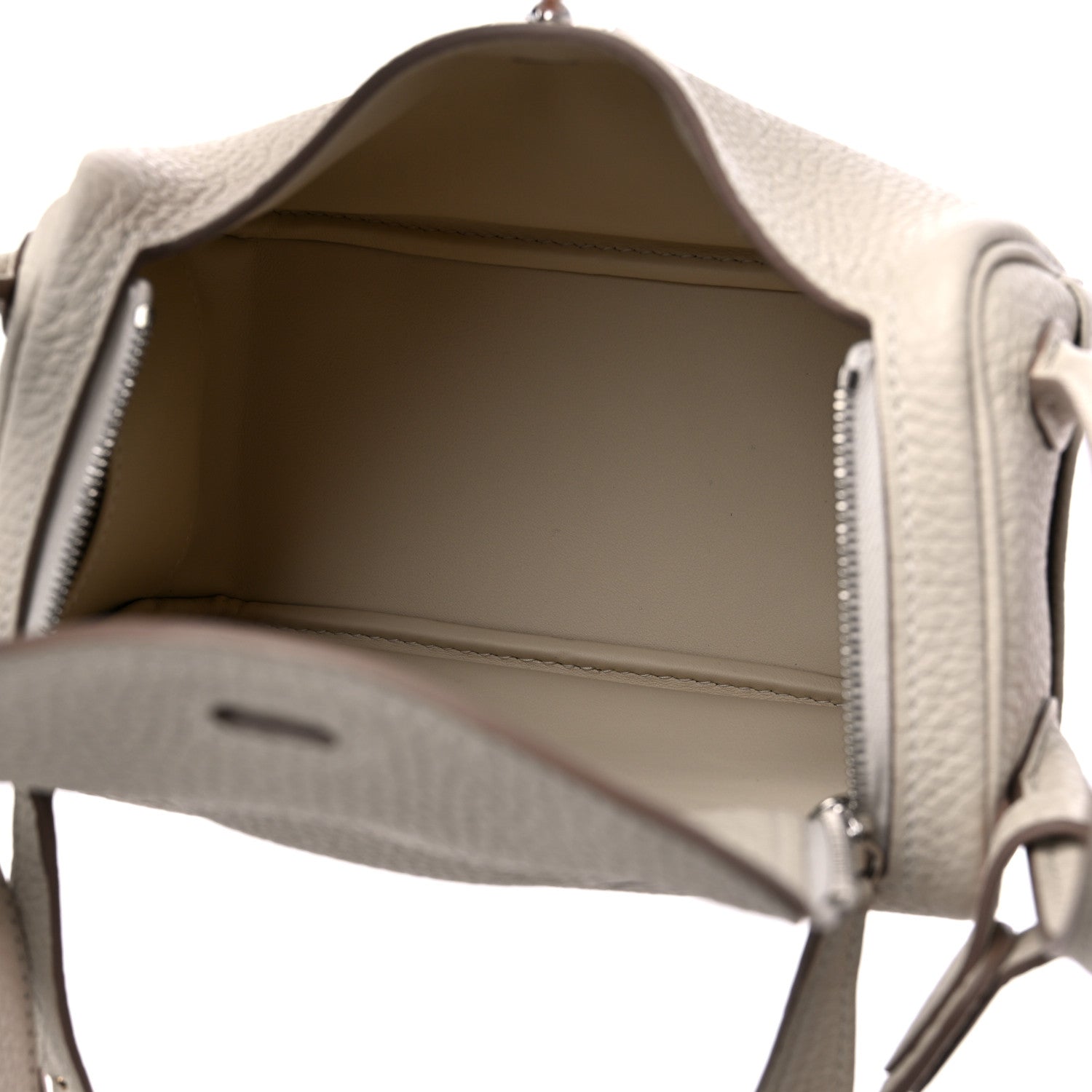 Hermes Taurillon Clemence Mini Lindy 20 Craie 5 of 9