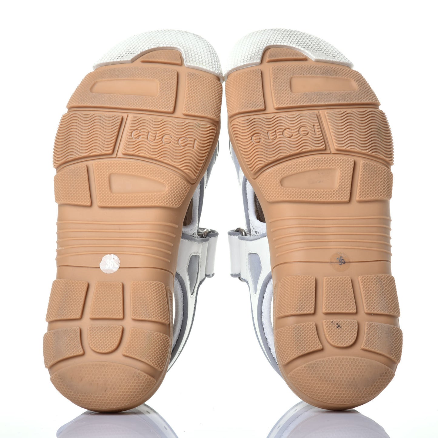 Mesh Fabric Tinsel Sport Sandals 36 White Silver